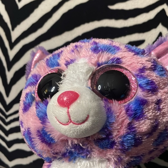 Ty Beanie Boos Buddy - Reagan The Leopard (Glitter Eyes) 9 inch Medium Plush - Picture 6 of 9